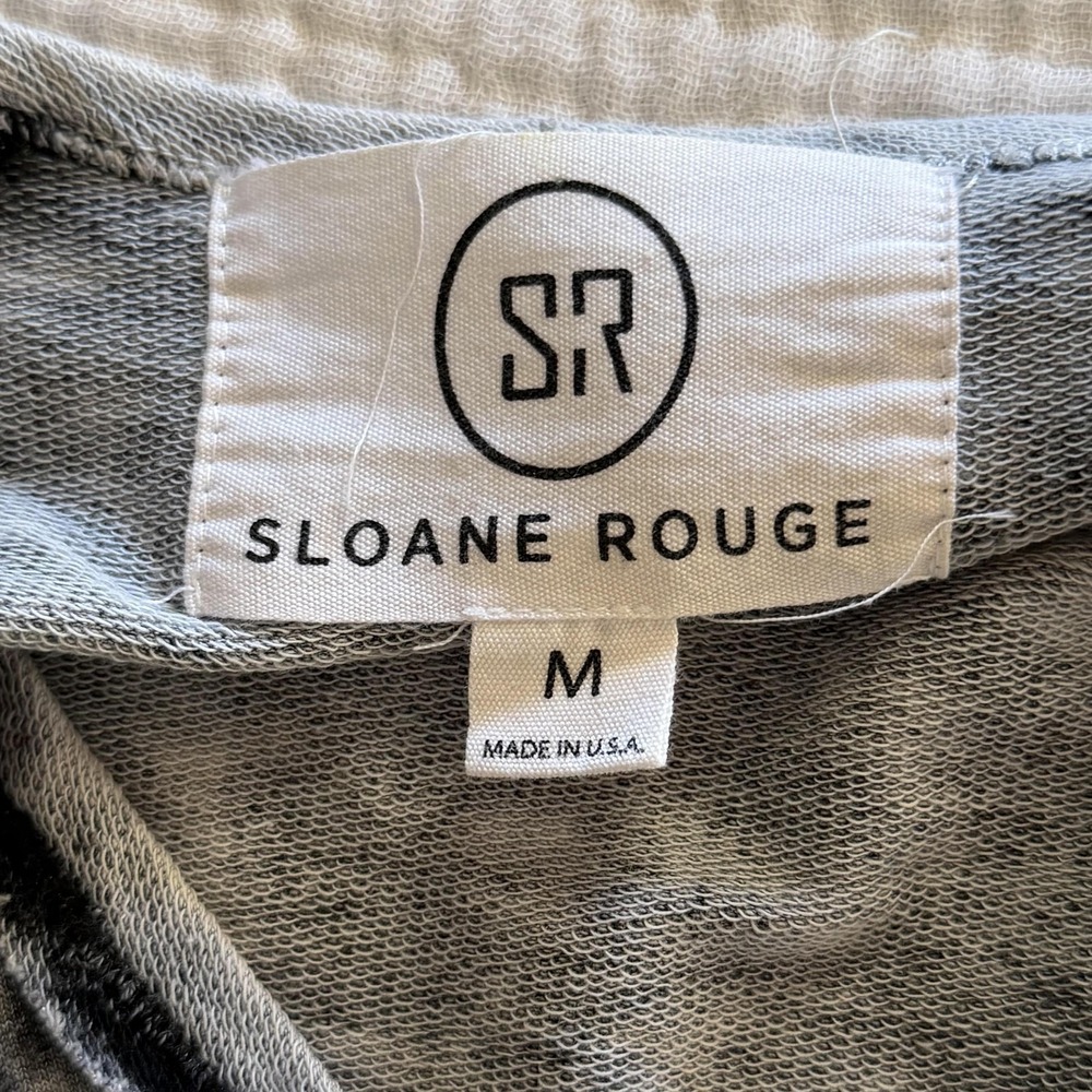 Sloane Rouge Sweater Womens Medium Gray Black Mineral Wash Long Sleeve Tunic Top - Picture 9 of 14